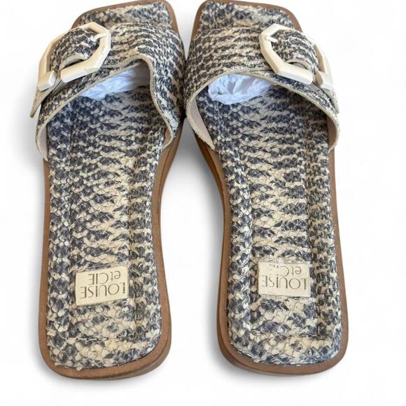 Y2K VINTAGE 2000'S CHUNKY WOODEN BUCKLE SANDALS 7.5 - Picture 7 of 7